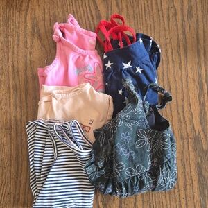 Mixed Girls Tank Tops Bundle Of 5
